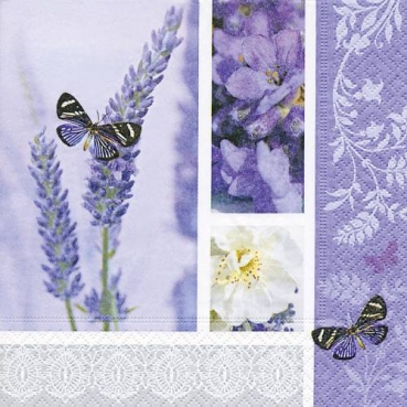 20er Pack Servietten Lavendeltraum, 33 x 33 cm