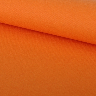 25 Premium Faltservietten in Orange, 40 x 40 cm, stoffähnlich, durchgefärbt Nahaufnahme von der Premium Faltserviette in Orange, 40 x 40 cm, stoffähnlich, durchgefärbt.