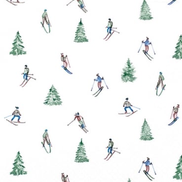 20er Pack Servietten Winterurlaub, Ski, 33 x 33 cm
