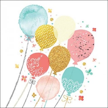 20er Pack Servietten Ballon Party, 33 x 33 cm