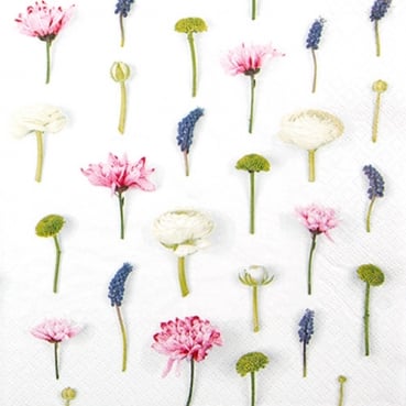 20er Pack Servietten Blumen Komposition, 33 x 33 cm