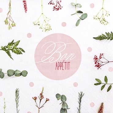 20er Pack Servietten -Bon Appétit-, 33 x 33 cm