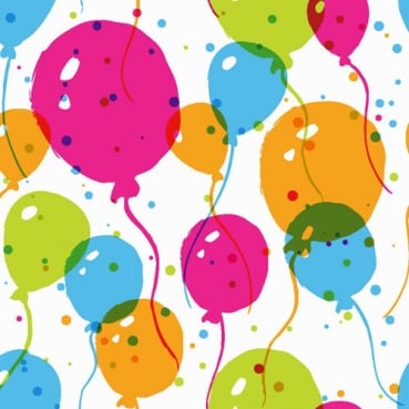 20er Pack Servietten Bunte Luftballons, 33 x 33 cm