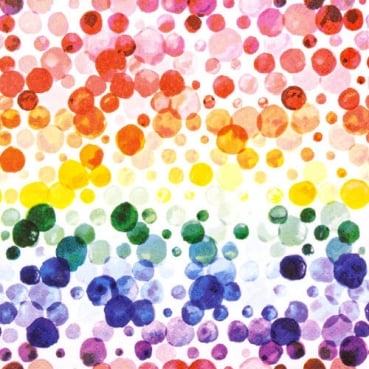 20er Pack Servietten Bunte Punkte Aquarell, 33 x 33 cm