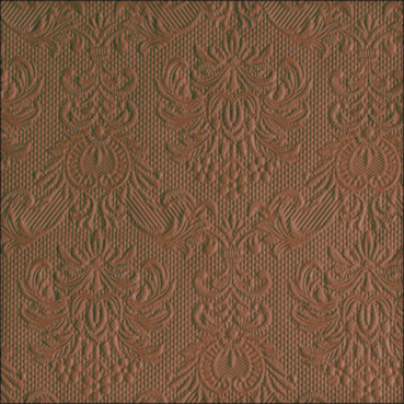 15er Pack Servietten Elegance in Braun, 33 x 33 cm