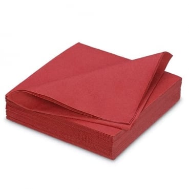 25 Premium Faltservietten in Bordeaux, 40 x 40 cm, stoffähnlich, durchgefärbt