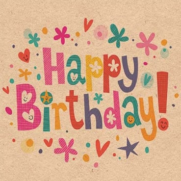 20er Pack Eco Line Servietten Geburtstag, Schriftzug Happy Birthday, 33 x 33 cm