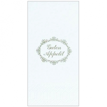 Duni Zelltuch Servietten Guten Appetit, 2-lagig, &#8539; Falz, 33 x 33 cm