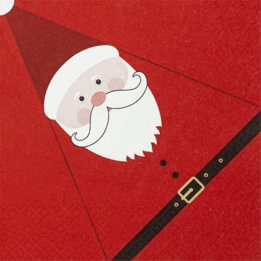 20er Pack Serviett20er Pack Servietten Weihnachtsmann zum Falten, 33 x 33 cm.en Weihnachtswichtel zum Falten, 33 x 33 cm.