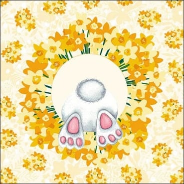 20er Pack Servietten Ostern, Häschen Versteck Dich! in Gelb, 33 x 33 cm