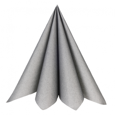 20er Pack Airlaid Servietten in Silber, 40 x 40 cm