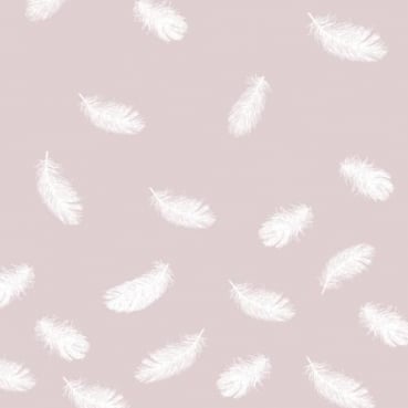 20er Pack Servietten Taufe Federchen in Rosa, 33 x 33 cm