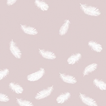 20er Pack Servietten Taufe Federchen in Rosa, 33 x 33 cm