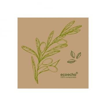 Duni ecoecho® Dunisoft Cocktail Servietten Veggies, 20 x 20 cm