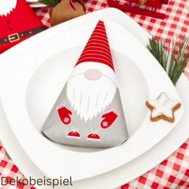 20er Pack Servietten Weihnachtswichtel zum Falten, 33 x 33 cm