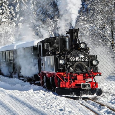 20er Pack Servietten Winterliche Eisenbahnromantik, 33 x 33 cm