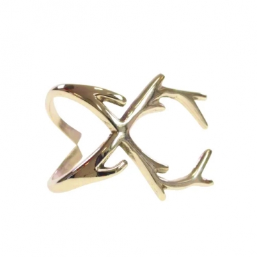 Serviettenring Hirschgeweih in Gold, 65 mm