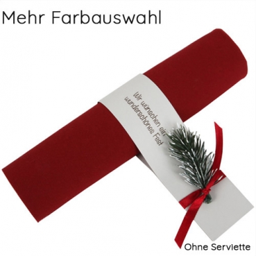 Serviettenring Weihnachten, Tannenspitze, -Wunderschönes Fest- in 12 Farben