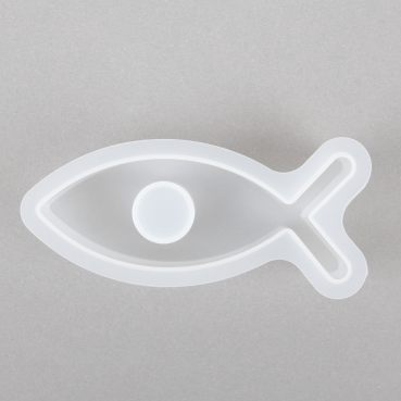 Silikonform, Gießform Stabkerzenhalter Fisch, 11 cm.
