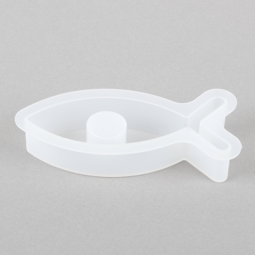 Silikonform, Gießform Stabkerzenhalter Fisch, 11 cm.
