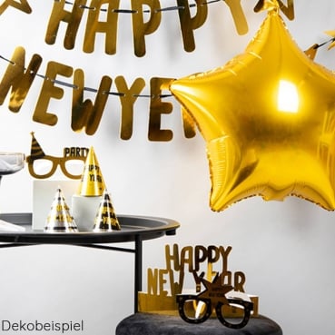 28 tlg. Party Set Silvester -Happy New Year- Dekobeipsiel für das 28 tlg. Party Set Silvester -Happy New Year-.