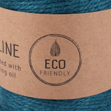 150 Meter Sizo®Jute Schnur in Türkis, 3 mm.