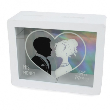Spardose Hochzeit, -His Money, Her Money, 18 cm