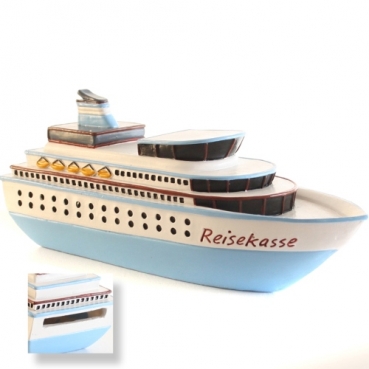 Spardose Kreuzfahrtschiff, Reisekasse, Hochzeitsreise, 15 cm
