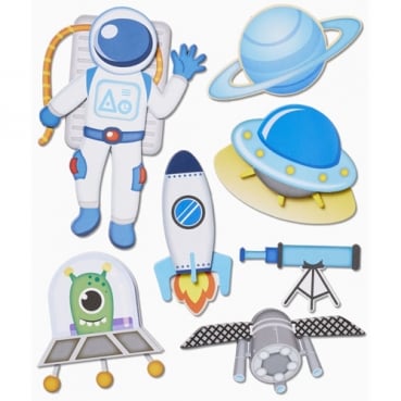 XXL 3D-Sticker Raumfahrt, Astronaut, Weltraum