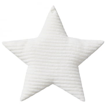 Stoff Stern zum Aufhängen in Weiß, 11 cm
