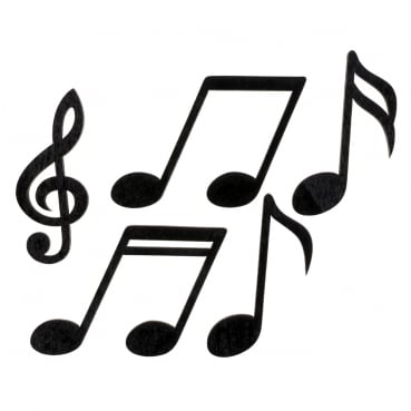 10 Holz Deko Musik Noten, 60 mm