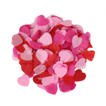 Papier Konfetti Herzen, Hochzeit, in Rosa/Rot, 25 mm