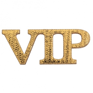 10 Holz Streudeko Schriftzüge -VIP- in Gold, 50 mm 10 Holz Streudeko Schriftzüge -VIP- in Gold, 50 mm.