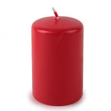 Stumpenkerze für Adventskränze in Rot, 80 x 48 mm