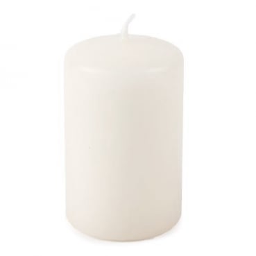 Stumpenkerze für Adventskränze in Wollweiß, 80 x 48 mm