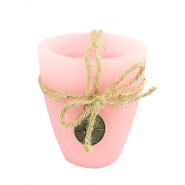 Kerze konisch in Rosa, 90 mm