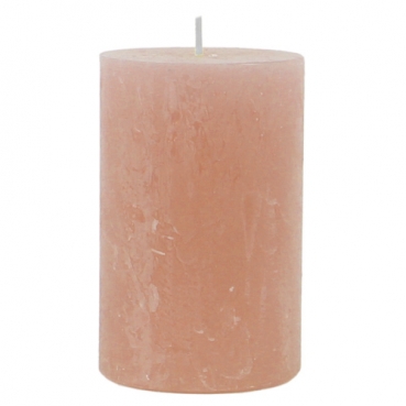 Stumpenkerze Rustic matt in Apricot, durchgefärbt, 110 x 70 mm