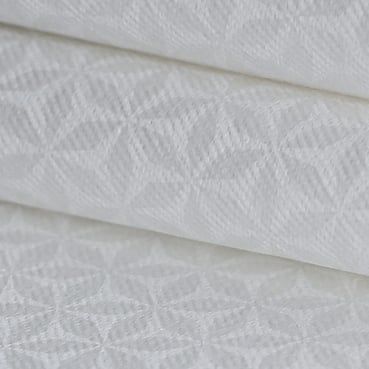50er Pack Tafeldeko Premium Faltservietten -Weiß auf Weiß-, 40 x 40 cm Nahaufnahme Tafeldeko Premium Faltservietten in Weiß, 40 x 40 cm.