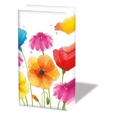 10er Pack Taschentücher Bunte Sommerblumen
