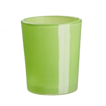 Teelichtglas in Hellgrün, 70 mm