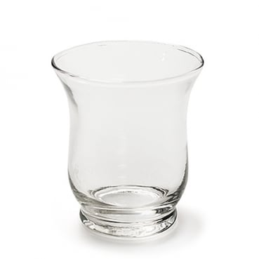 Teelichtglas, elegant geschwungen, klar, 90 mm