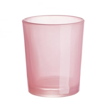 Teelichtglas in Rosa, 70 mm