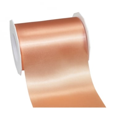 25 Meter Satin Tischband Adria in Apricot, 11 cm