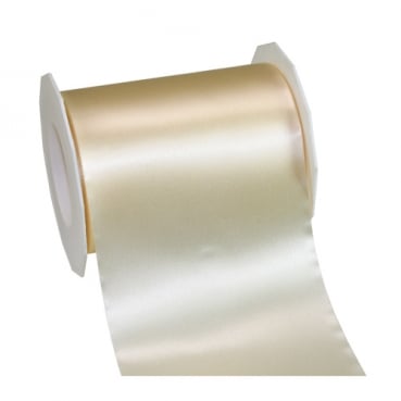 25 Meter Satin Tischband Adria in Creme, 11 cm