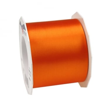 25 Meter Satin Tischband Adria in Orange, 70 mm