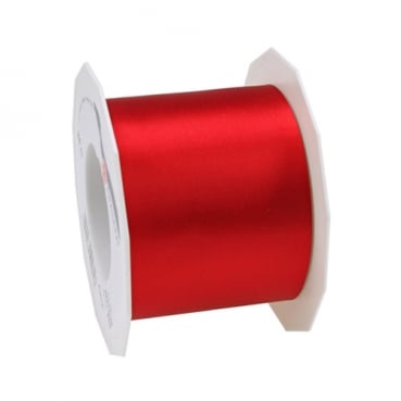 25 Meter Satin Tischband Adria in Rot, 70 mm