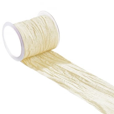 15 Meter Tischband Fripe in Creme, 10 cm