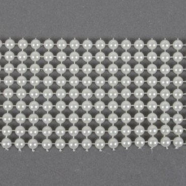 3 Meter Tischband in Perlen-Optik in Creme-Weiß, 55 mm 3 Meter Tischband in Perlen-Optik in Creme-Weiß, 55 mm.
