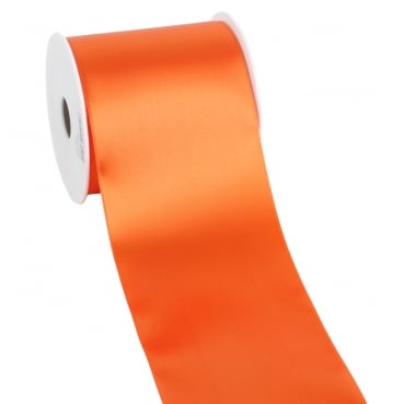 25 Meter Satin Tischband in Orange, 10 cm
