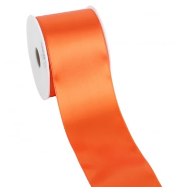 25 Meter Satin Tischband in Orange, 70 mm